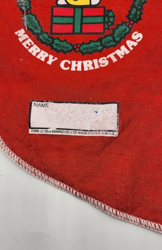 HELLO KITTY Medias de Navidad fieltro rojo Feliz Navidad acebo corona regalo -TAL CUAL Foto 3 de 4