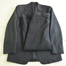 Vtg Hart Schaffner Marx 42L 36x28 Blue USA Made Wool Mens Jacket Pants Suit
