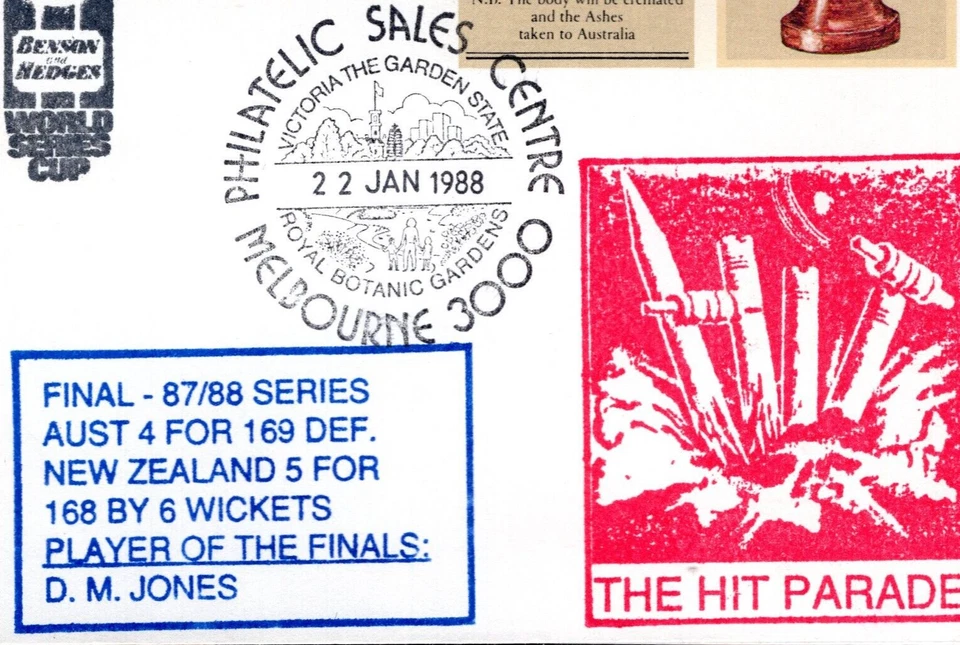 DEPORTE Cricket Australia vs Nueva Zelanda 1987/88 B&H Serie Mundial DEAN JONES Foto 2 de 2