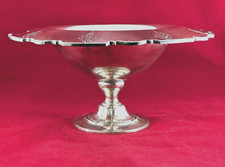 Wallace Sterling Silver Pedestal Bowl #3560-2, 12" Diameter 6" High