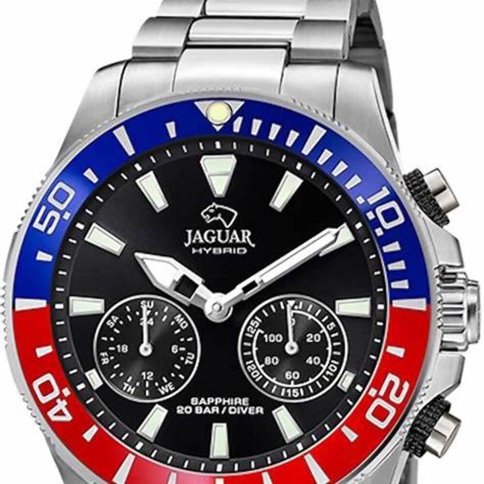 JAGUAR Orologio Executive Uomo J862/1-2 / Orologio cronografo svizzero con bracciale in acciaio, multicolore, Bracciale