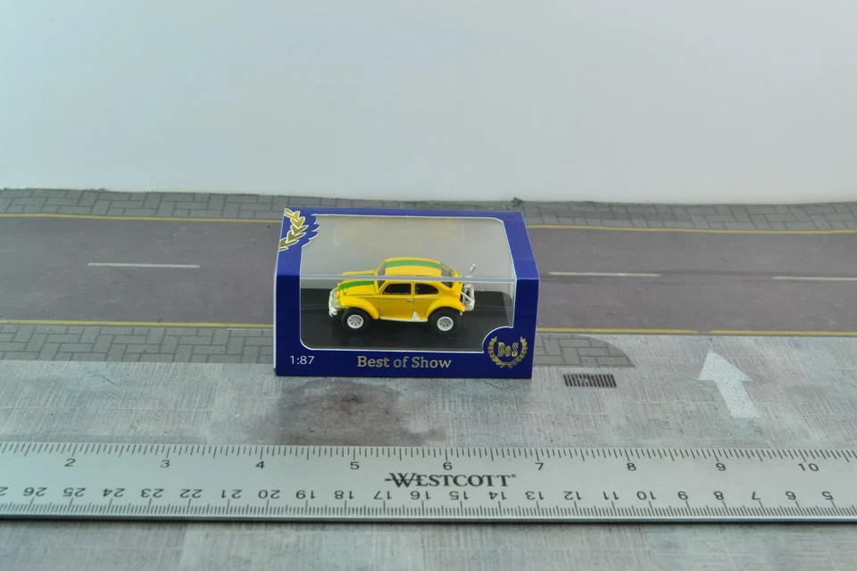 BOS Models 87191 Volkswagen Beetle Baja Bug Yellow 1:87 Scale HO - Image 3 of 3