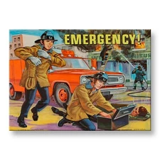 EMERGENCY TV Show Classic Lunch Box Design 3.5 inches x 2.5 inches FRIDGE MAGNET