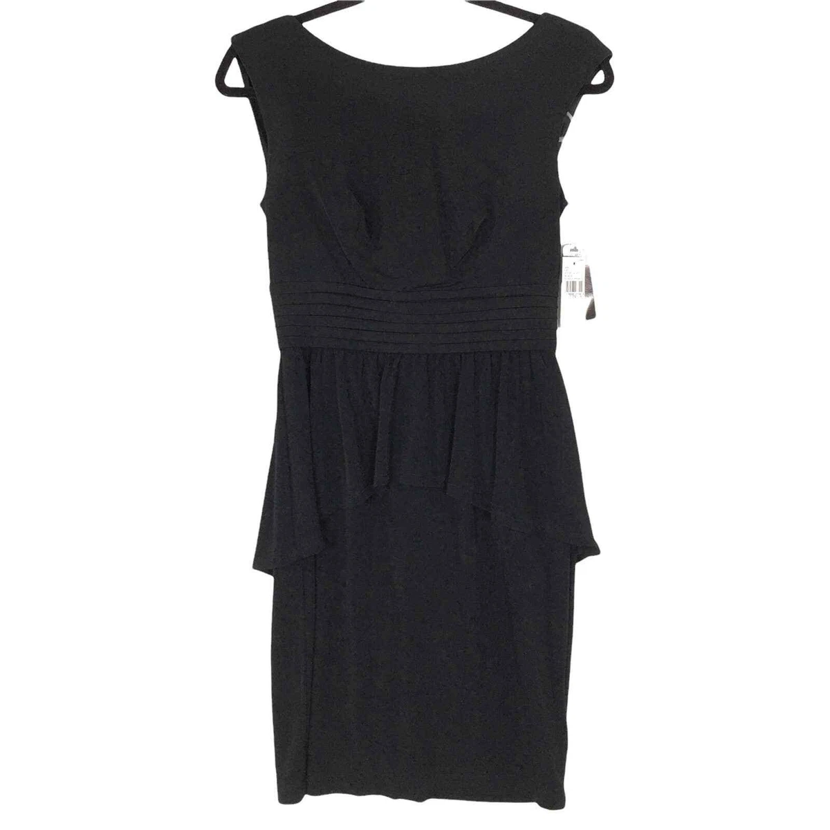 New AGB Black Peplum Dress Size 4 eBay