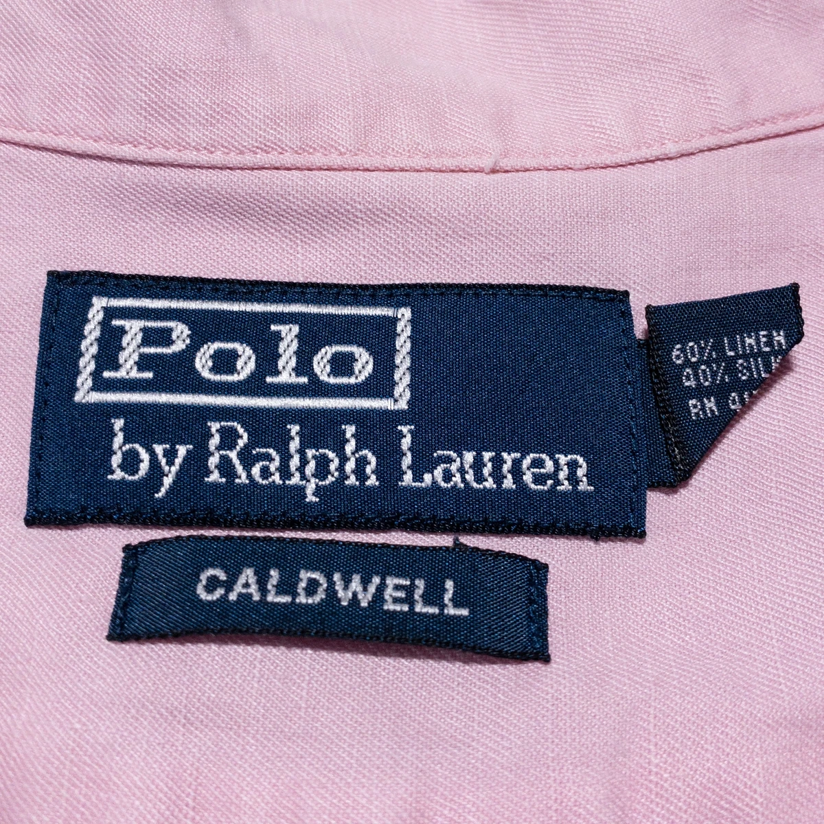 Polo Ralph Lauren Silk Linen Shirt Men's XL Pink Loop Collar Caldwell 90s  Camp