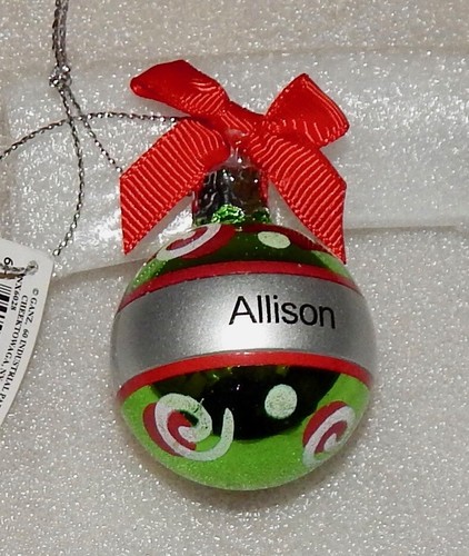 Christmas Keepsake Ornaments Green Ganz 2" x 1 1/2" You Choose Many Names 178Y - Picture 10 of 130