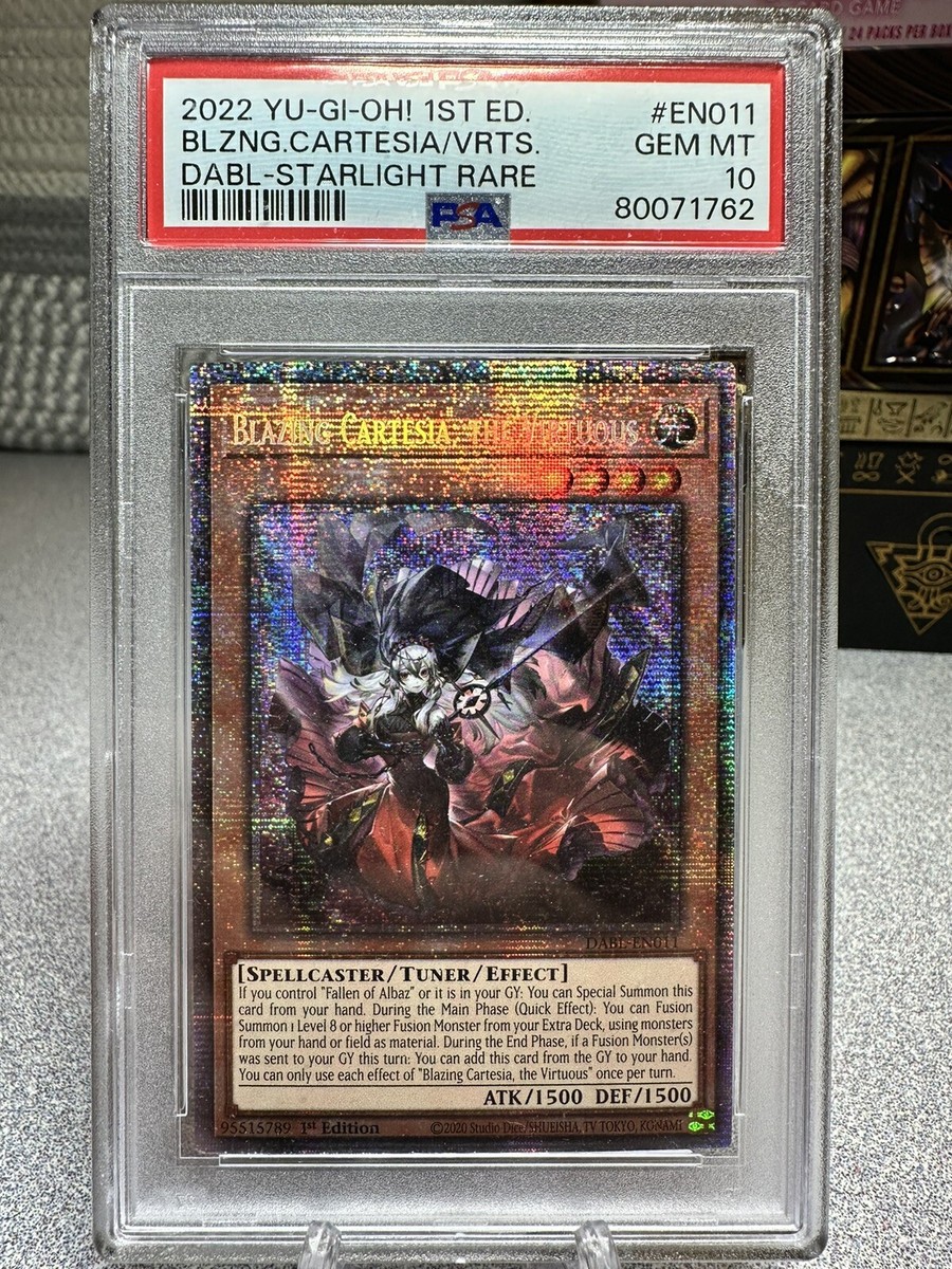 Yugioh 1st DABL-EN011 Blazing Cartesia Virtuous Starlight PSA 10