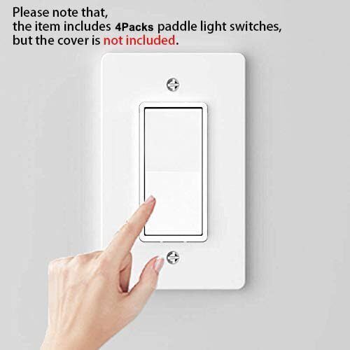 3 Way Decor Light Switch 15Amp 120/277 Volt AC Decora Rocker Paddle Wall 40Packs - Picture 4 of 9