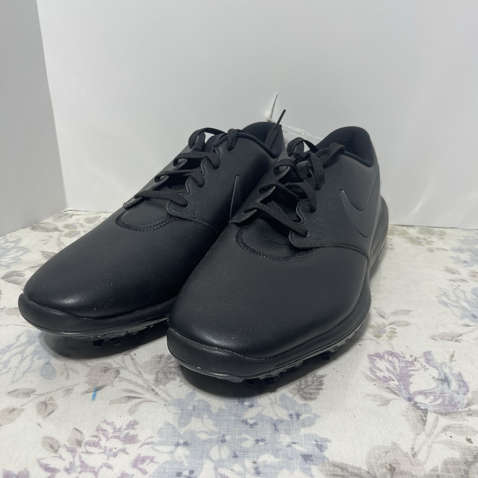 Nike Ridge G Tour Triple Black Golf Cleats AR5579-007 Men Size 12 Wide New Rare