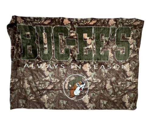 New Buc-ees Bucees Camo "Always in Season" Throw Blanket Limited Edition 50 x 70 - Picture 3 of 7