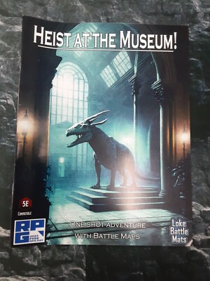 Heist At The Museum One Shot Adventure With Battle Maps 5E RPG Book