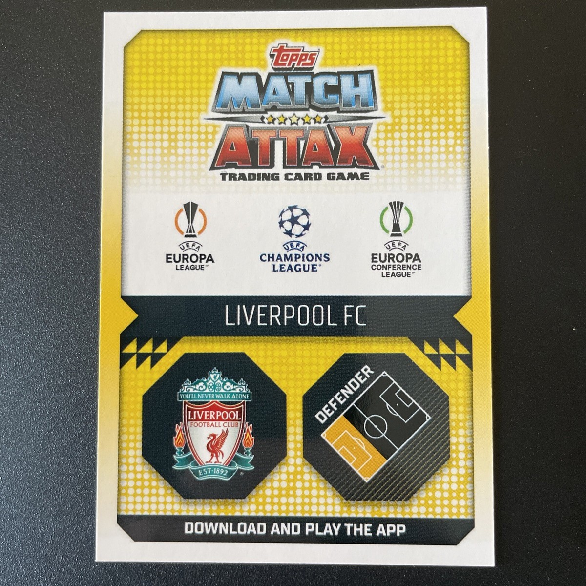 2022-23 Topps Match Attax Virgil Van Dijk Commander Limited