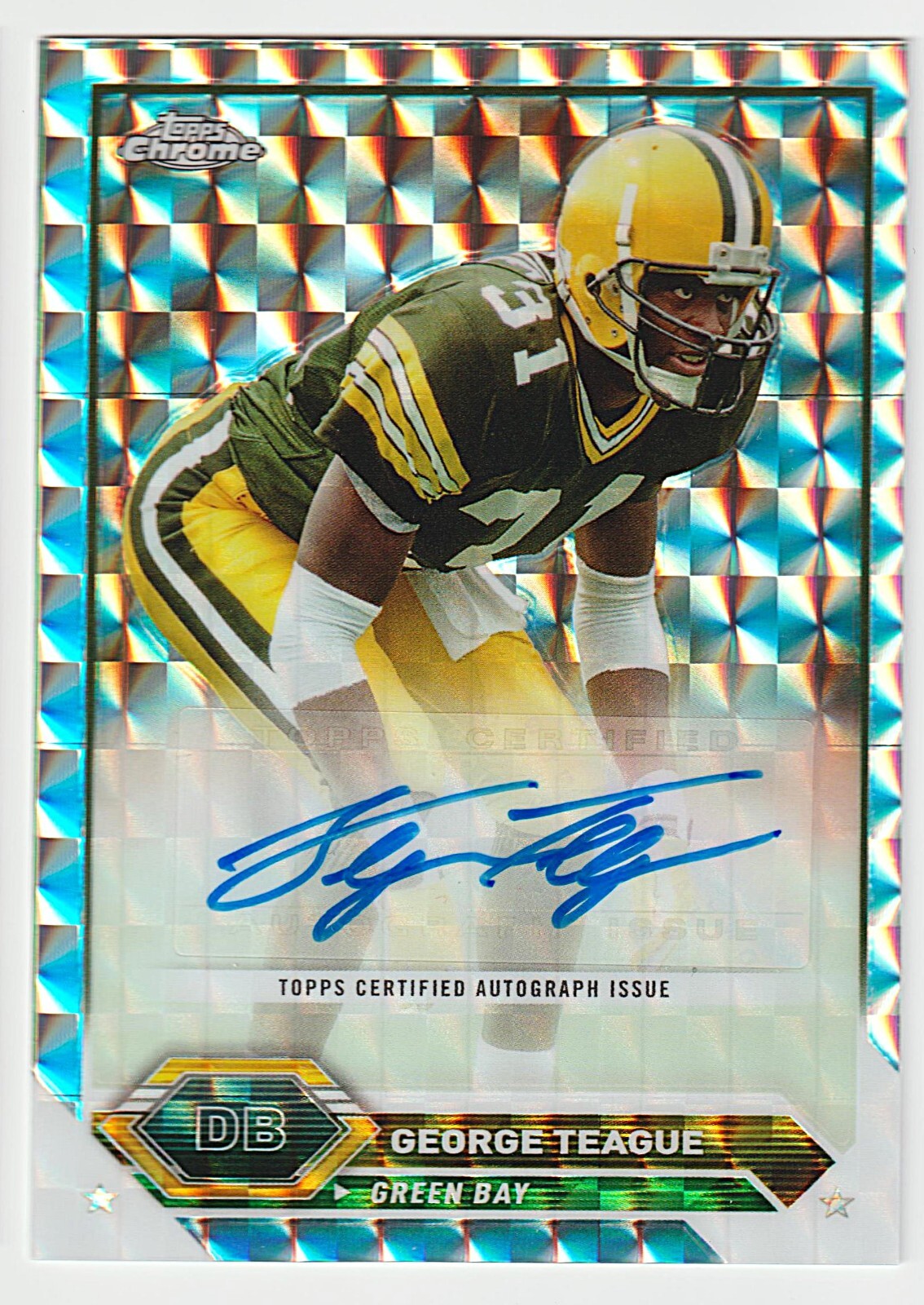 George Teague 2023 Topps Composite Geometric Refractor Chrome Auto #TCA-GT