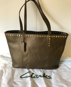 clarks leather tote bags
