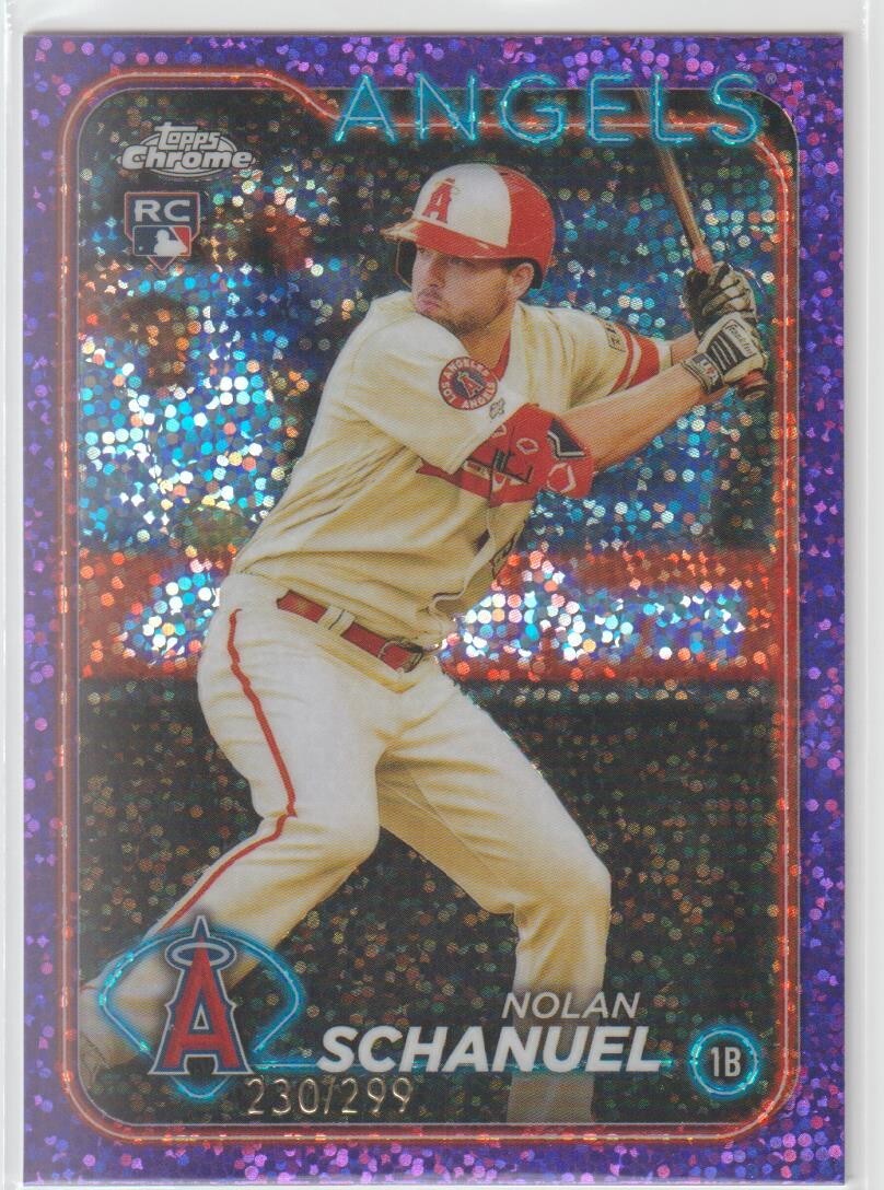 2024 Topps Chrome Purple Speckle /299 #274 Nolan Schanuel  - Los Angeles Angels