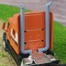 1:64 3D Printed Semi Truck Angled Back Chino 9" Exhaust Stacks Pair of 2 DCP