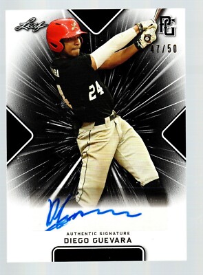 2021 Leaf Perfect Game Showcase Autographs Black #BADG1 Diego Guevara 47/50