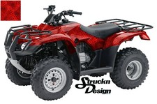 Bright Red Trippy Hole Pattern Abstract Vinyl Graphic Wrap Kit ATV UTV Golf Cart