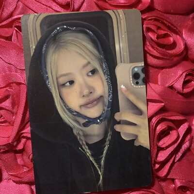 ROSIE ROSE APT PINK SET Kpop Girl Photo Card Model Hoodie Black