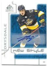 2019-20 UD Upper Deck CHL Sp Game Used JAMIE DRYSDALE #NS-JD New Style Autograph