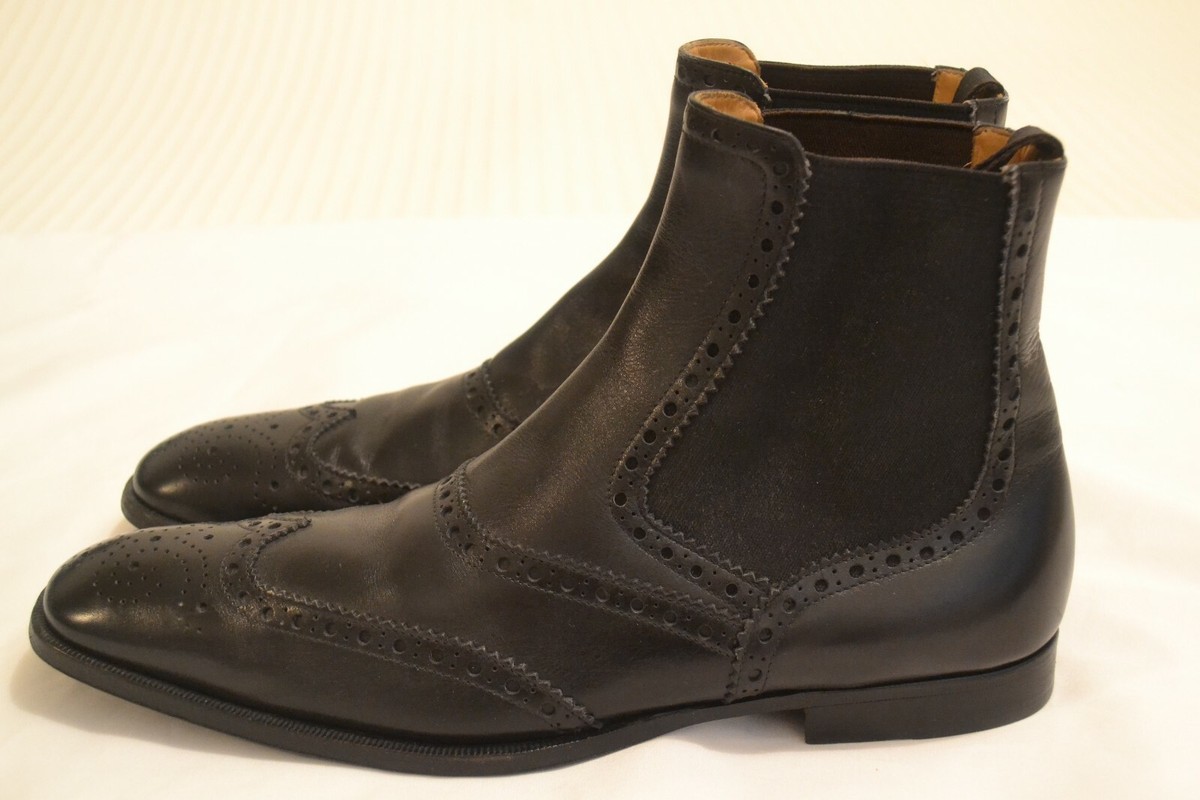 Yves Saint Laurent Rive Gaucheレザーシューズ　43 Yves Saint Laurent Rive Gauche Leather Chelsea Boots Size 43