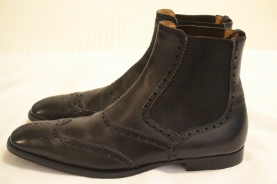 Yves Saint Laurent Rive Gauche Leather Chelsea Boots Size 43 US 10 