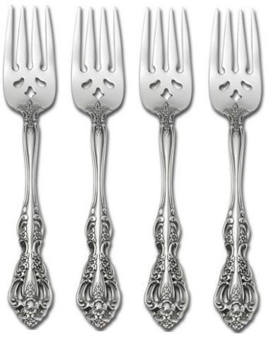 4  Oneida Michelangelo Salad Forks 18/10 Stainless Steel Free Shipping USA Only