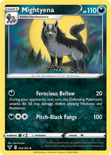 1x Mightyena 104/185 Vivid Voltage Pokemon TCG Card NM | eBay