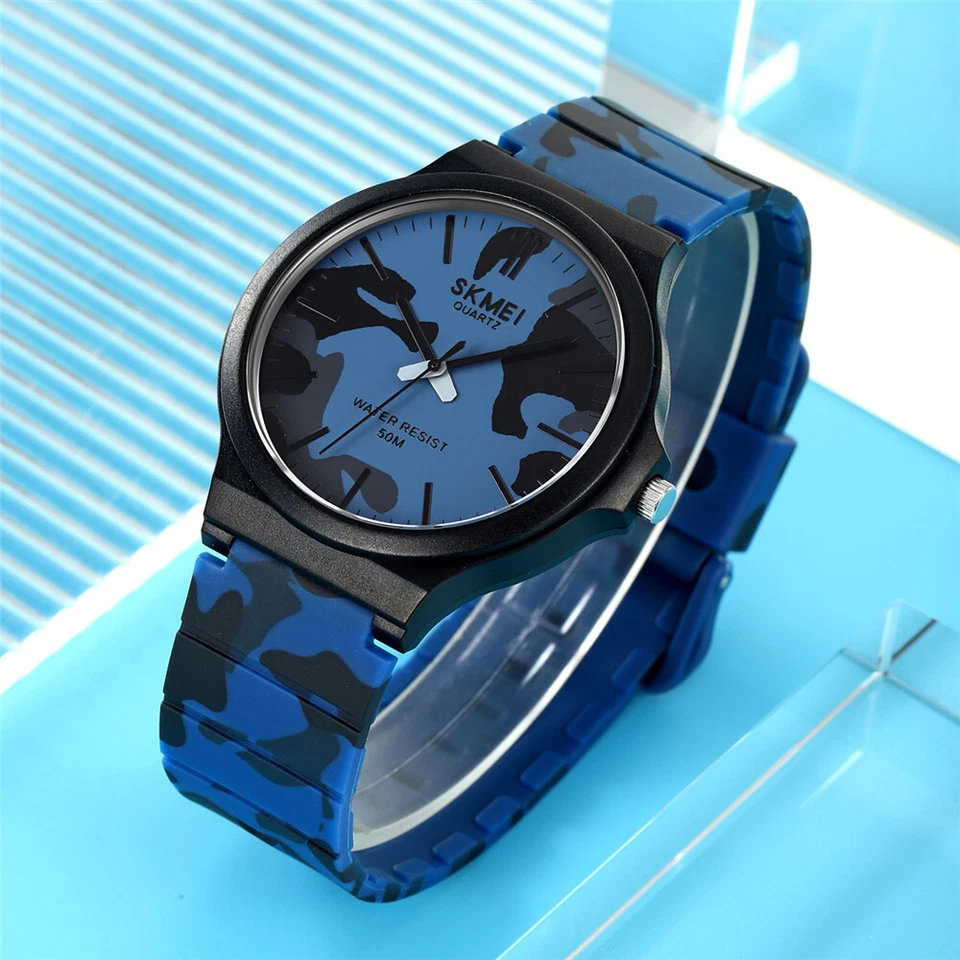 SKMEI Hombres Moda Niños Niñas Banda de Silicona Impermeable Deportes Cuarzo Relojes de Pulsera Foto 3 de 4