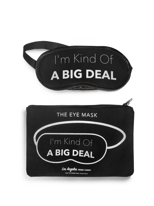 I'm kind of a Big Deal eye mask and pouch Black Los Angeles Trading Co.