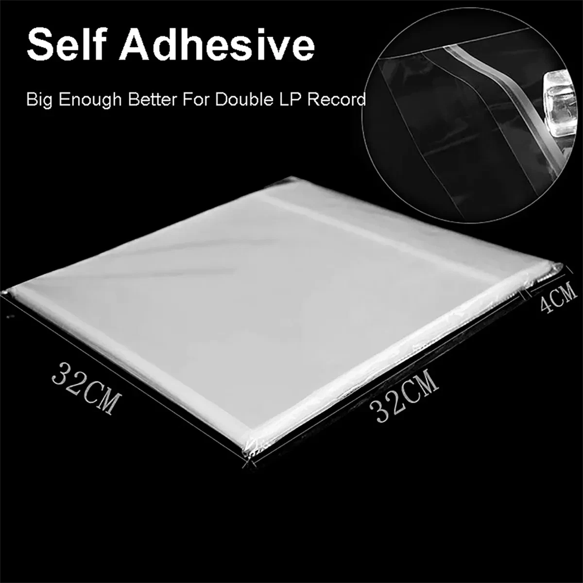 UP 150X RECORD SLEEVES PLASTIC COVER OUTER For Vinyl LP 12" Album Clear SLEEVES