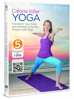 CALORIE KILLER YOGA with Colleen Saidman (DVD) 5 workouts Cardio Energy Burn Yee