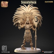 Tescatpiloca | Panteón de los Aztecas | Cianuro de arcilla | RPG D&D miniatura impresa en 3D