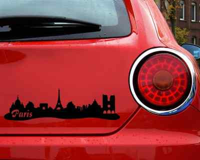 Autoaufkleber Paris Aufkleber Skyline  25 Farben 8 Größen Autosticker Sticker