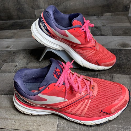 Brooks Womens Launch Pink ~ Blue Running Shoes Sneakers Size 9 B - 1201781B635 - Picture 2 of 12