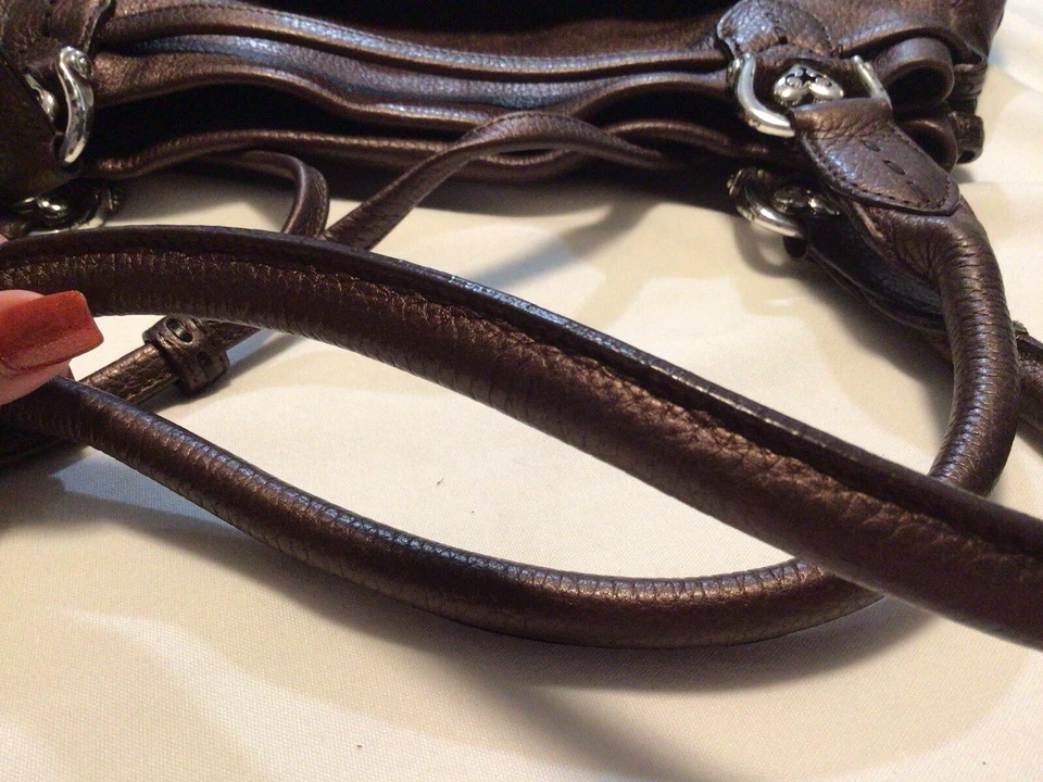 Bolso de mano de cuero Brighton Lolita 3D marrón chocolate Foto 4 de 4