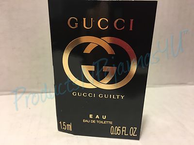 2016 Debut* GUCCI GUILTY EAU Eau de Toilette .05fl.oz/1.5 ml SAMPLE New & Carded