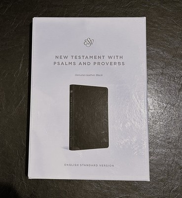 ESV New Testament with Psalms and Proverbs (Genuine Leather, Black)