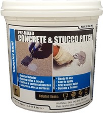 Pre-Mixed Concrete & Stucco Patch - Patching Material for Exterior & Interior...