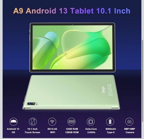 10 Tablet Inch Android 13 Tablets, 12GB RAM+128GB ROM(TF 1TB)Octa Core Brand New - Picture 2 of 5