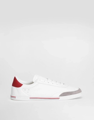 Men's Size 10.5 Dolce & Gabbana Low Top Saint Tropez Sneaker Bianco Lampone