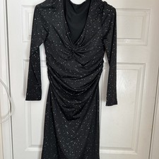 Stunning Yozy Sparkle Ruched Body Con dress UK XL
