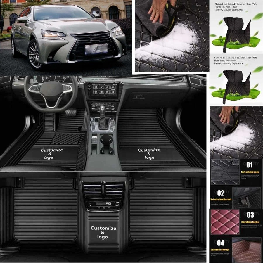 For Lexus GS Car Floor Mats Carpets Cargo Liners Custom All Weather    - Image 2 of 4