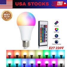 Lot Rgbw Led Light Bulb 16 Color Changing Dimmable E27 Lamp With Remote Control