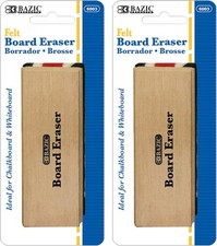 Chalkboard Eraser Wood Felt Blackboard Whiteboard Eraser Dustless Duster 2 PACK