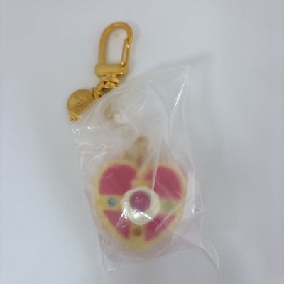 Q-pot Sailor Moon Cosmic Heart Macaron Keychain Swarovski Gold New