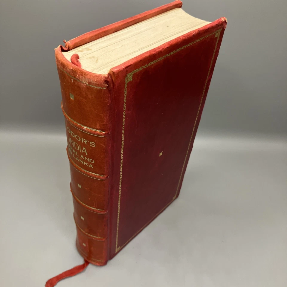 Fodor's India Nepal and Sri Lanka Leather Hardcover Book 1986 - Image 4 of 4