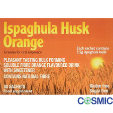 Ispaghula Husk Orange Drink 30 Sachets - Fibre Drink for Digestive Health