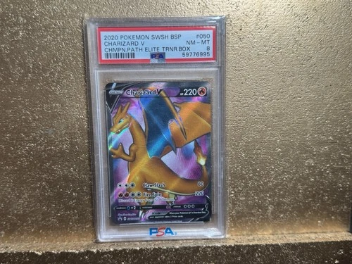 Pokémon TCG Charizard V SWSH Black Star Promos Holo PSA 8 Mint Champions Path