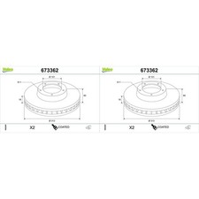 2x VALEO 313mm BREMSSCHEIBEN HINTEN passend für ISUZU TROOPER OPEL FRONTERA MONT